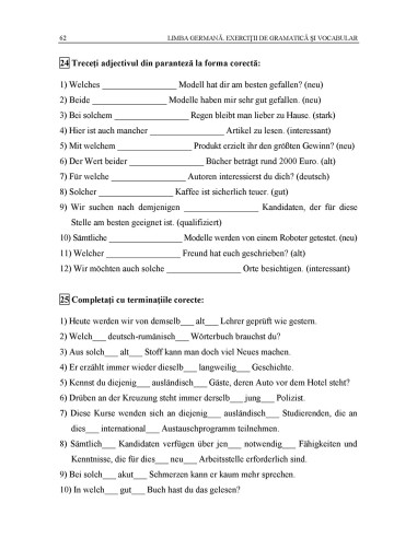 Limba germană. Exerciţii de gramatică... Limba germană. Exerciţii de gramatică...