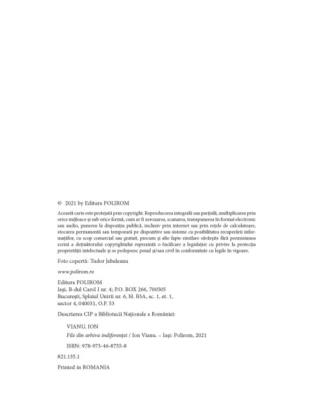 File din arhiva indiferenţei