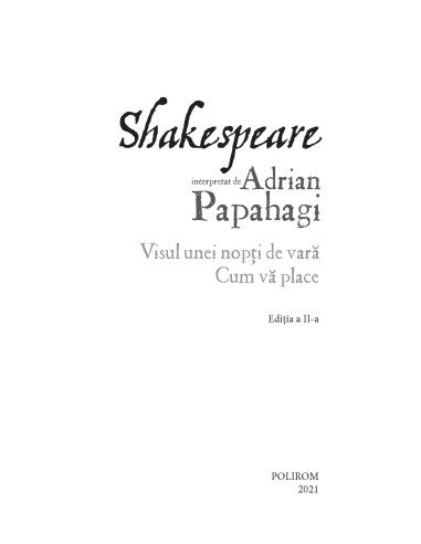 Shakespeare interpretat de Adrian... Shakespeare interpretat de Adrian...