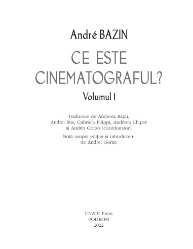 Ce este cinematograful? (I) Ce este cinematograful? (I)