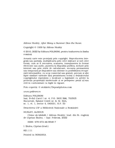 Cîntec de lebădă Cîntec de lebădă