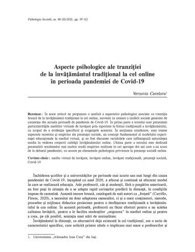 Psihologia socială. Buletinul... Psihologia socială. Buletinul...