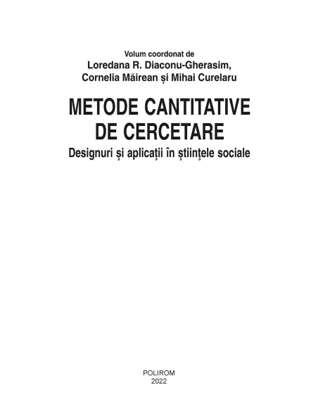 Metode cantitative de cercetare 