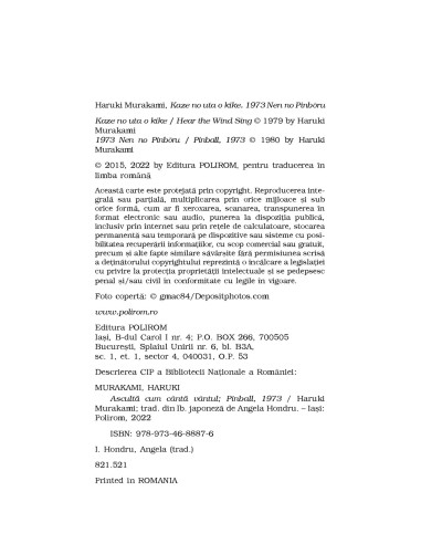 Ascultă cum cântă vântul * Pinball 1973 Ascultă cum cântă vântul * Pinball 1973