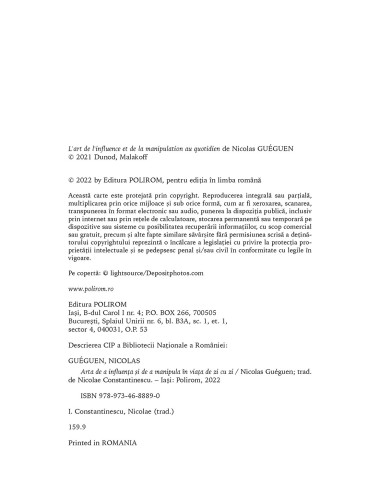 Arta de a influenţa şi de a manipula... Arta de a influenţa şi de a manipula...