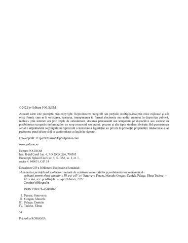 Matematica pe înţelesul şcolarilor