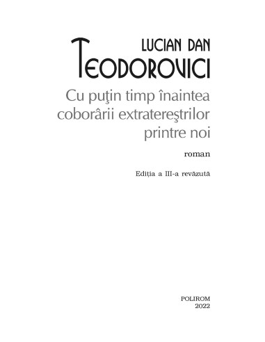 Cu puţin timp înaintea coborârii... Cu puţin timp înaintea coborârii...