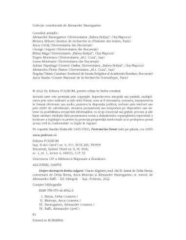 Despre elocinţa în limba vulgară