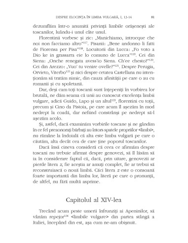 Despre elocinţa în limba vulgară