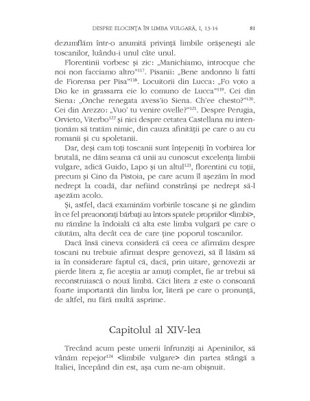 Despre elocinţa în limba vulgară