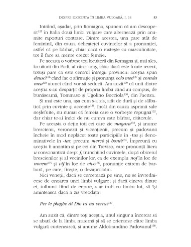 Despre elocinţa în limba vulgară