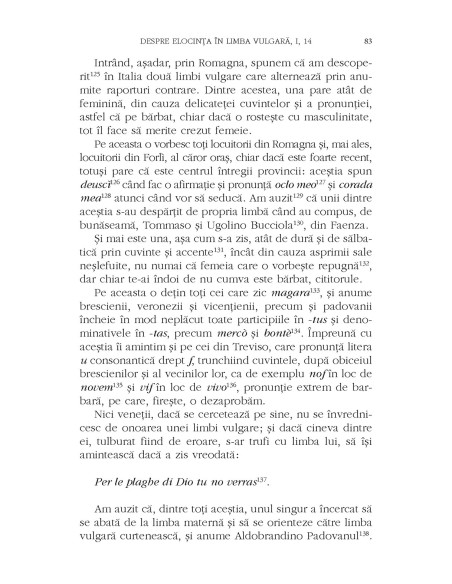 Despre elocinţa în limba vulgară