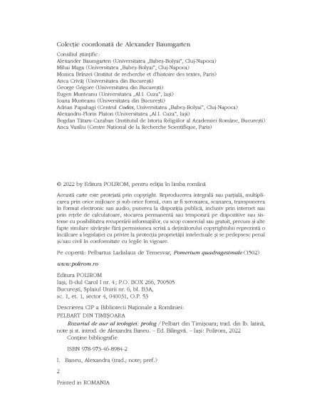 Rozariul de aur al teologiei. Prolog 