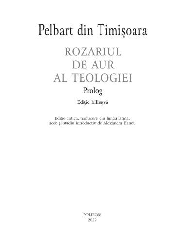 Rozariul de aur al teologiei. Prolog 