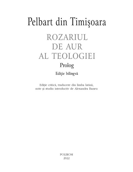 Rozariul de aur al teologiei. Prolog 