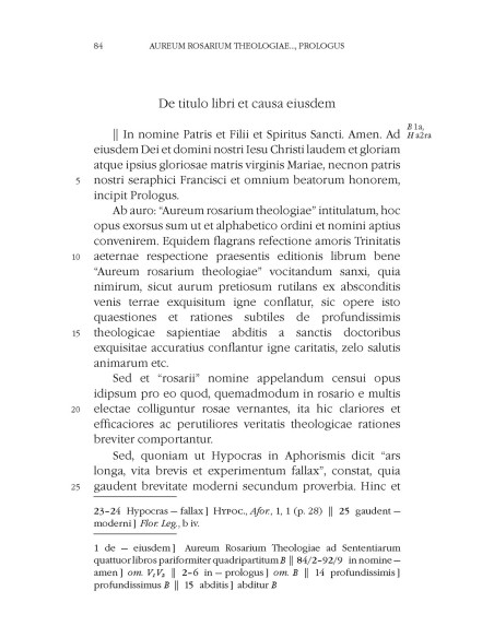 Rozariul de aur al teologiei. Prolog 