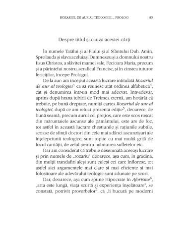 Rozariul de aur al teologiei. Prolog 