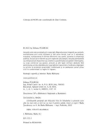 Uimitoarele peripeţii ale liliacului Vico în Mirabelia