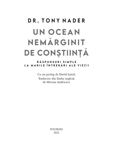 Un ocean nemărginit de Conștiință