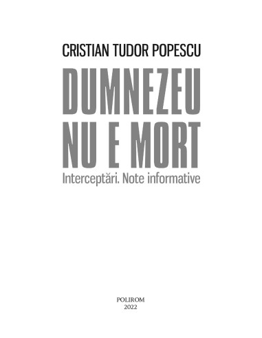 Dumnezeu nu e mort Dumnezeu nu e mort