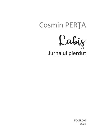 Labiş. Jurnalul pierdut