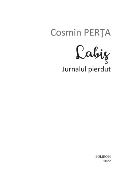 Labiş. Jurnalul pierdut