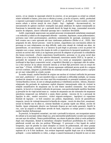 Revista de asistenţă socială. Nr. 2/2022 Revista de asistenţă socială. Nr. 2/2022