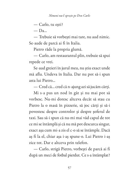 Nimeni nu-l oprește pe Don Carlo