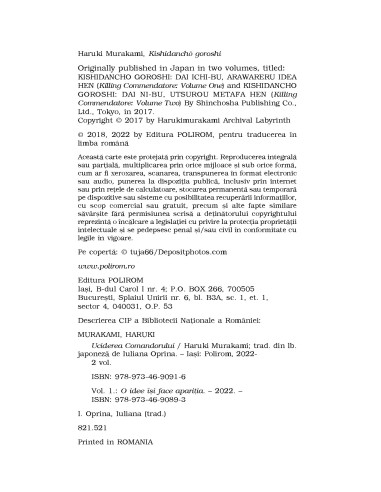 Uciderea Comandorului. Volumul I. O... Uciderea Comandorului. Volumul I. O...