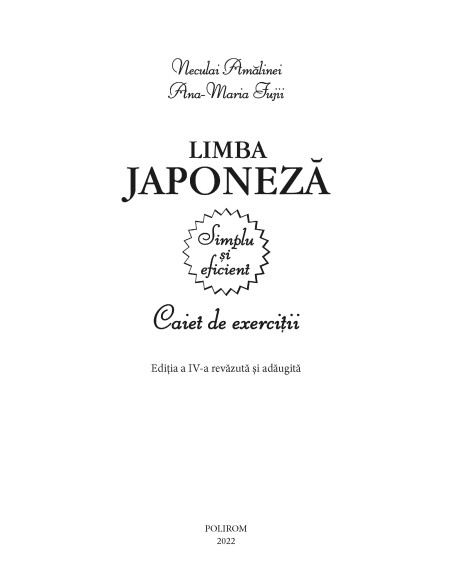 Limba japoneză. Simplu şi eficient. Caiet de exerciţii