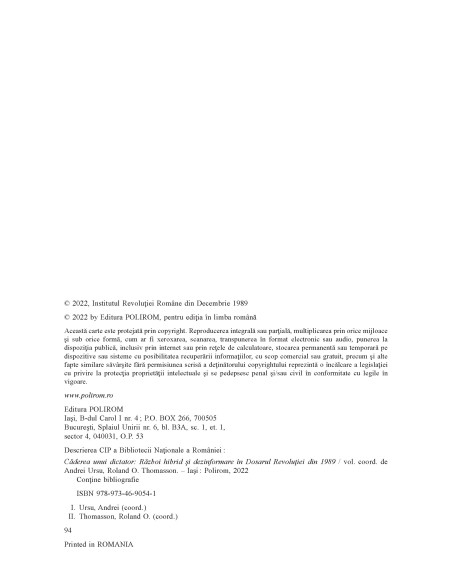 Căderea unui dictator