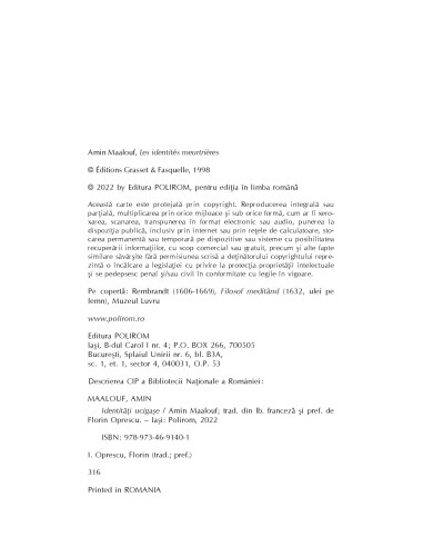 Identităţi ucigaşe Identităţi ucigaşe