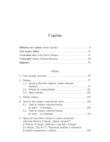 Ioan Petru Culianu. Bibliografie. 1. Opera