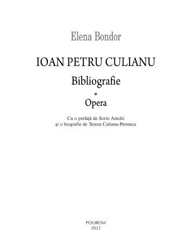 Ioan Petru Culianu. Bibliografie. 1.... Ioan Petru Culianu. Bibliografie. 1....
