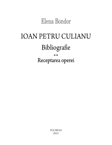 Ioan Petru Culianu. Bibliografie. 2....