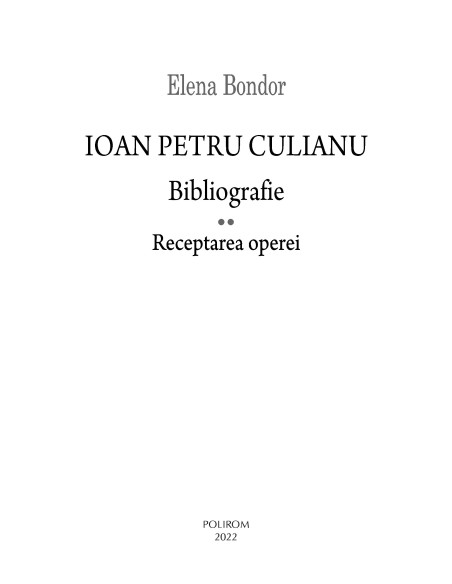 Ioan Petru Culianu. Bibliografie. 2. Receptarea operei