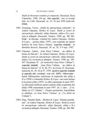 Ioan Petru Culianu. Bibliografie. 2....