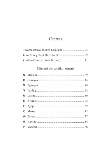 Mărturii ale copiilor armeni. 1915-1922