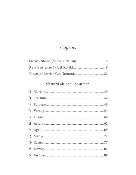 Mărturii ale copiilor armeni. 1915-1922