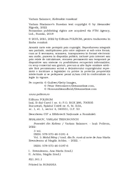 Povestiri din Kolîma (I): Malul stâng