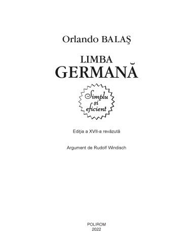 Limba germană. Simplu şi eficient Limba germană. Simplu şi eficient
