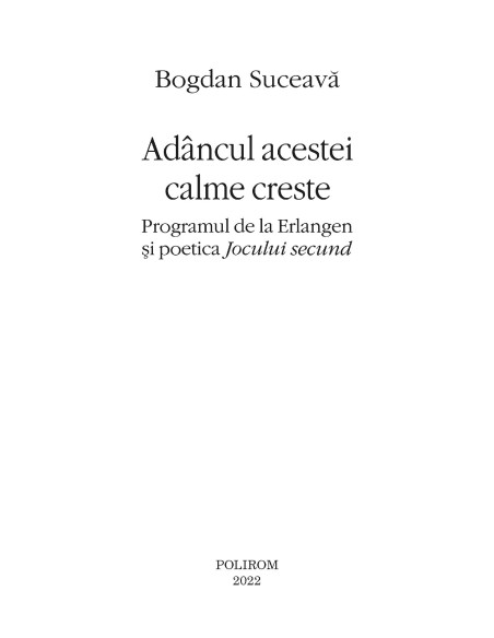 Adâncul acestei calme creste