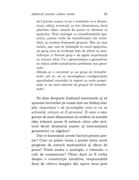 Adâncul acestei calme creste