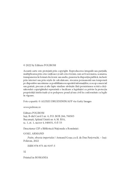 Putin, obsesia imperiului