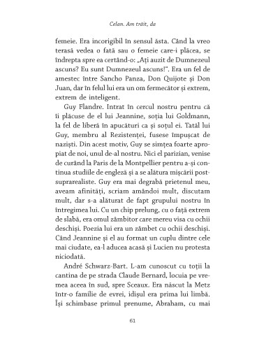 Celan. Am trăit, da Celan. Am trăit, da