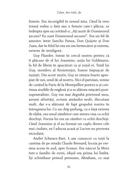 Celan. Am trăit, da