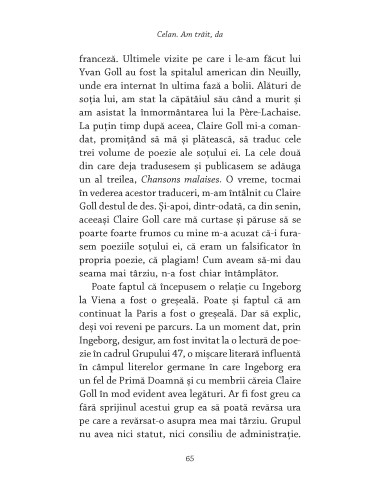 Celan. Am trăit, da Celan. Am trăit, da