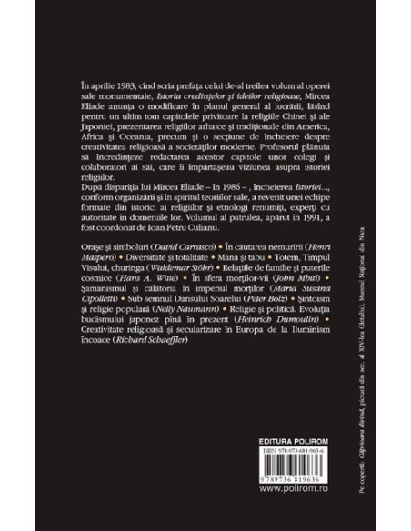Pachet promoţional Istoria credinţelor şi ideilor religioase