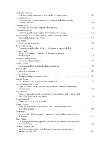 Panorama postcomunismului în România