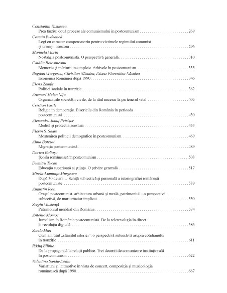 Panorama postcomunismului în România